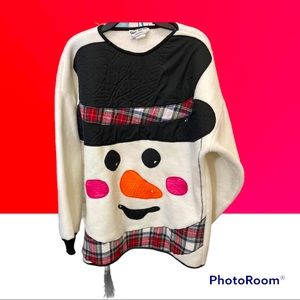 Vintage Fleece snowman sweatshirt